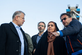بازدید فرزانه صادق، وزیر راه و شهرسازی از کنارگذر آزادراه شمالی کرج