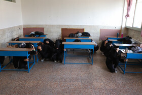 مانور زلزله در مدارس زنجان