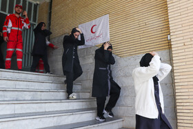 مانور زلزله در مدارس زنجان