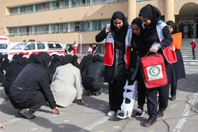 مانور زلزله در مدارس زنجان