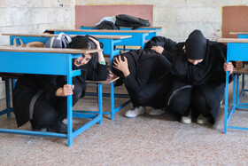 مانور زلزله در مدارس زنجان