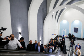 آیین بهره برداری از ایستگاه مترو مریم مقدس (س) با حضور علیرضا زاکانی شهردار تهران 