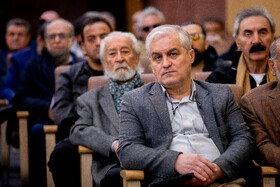 سیدعباس عظیمی، مدیرعامل موسسه هنرمندان پیشکسوت در مراسم یادبود هادی مرزبان