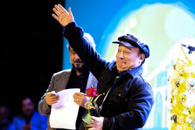 شهرام لاسمی ، بازیگر ایرانی در مراسم‌ اختتامیه ششمین جشنواره بین‌المللی «ستاره‌های صحنه» - کرمان