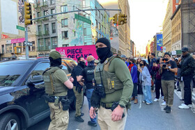 دستگیری حامیان فلسطین در راهپیمایی منهتن نیویورک