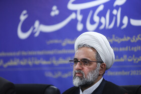 حسینعلی سعدی عضو مجلس خبرگان رهبری در نشست خبری حقوق ملت و آزادی‌های مشروع در منظومه فکری مقام معظم رهبری