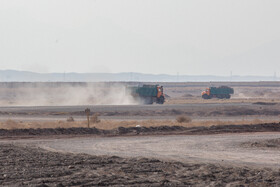 بازدید خبرنگاران از پروژه در حال ساخت فرودگاه بین المللی قم