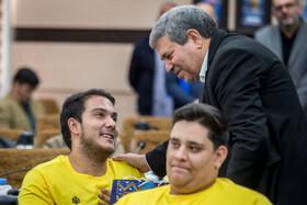  سید جواد حسینی رئیس سازمان بهزیستی کشور در مراسم تجلیل از قهرمانان ورزشی دارای معلولیت در مسابقات جهانی ۲۰۲۵