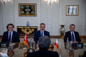 دیدار هاکان فیدان، وزیر خارجه ترکیه با سیدعباس عراقچی، وزیر خارجه ایران