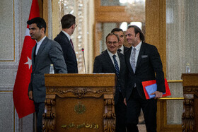 در حاشیه نشست خبری وزیران خارجه ترکیه و ایران