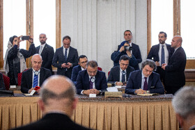 نشست خبری هاکان فیدان، وزیر خارجه ترکیه و سیدعباس عراقچی، وزیر خارجه ایران