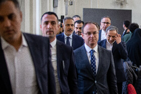 هاکان فیدان، وزیر خارجه ترکیه و سیدعباس عراقچی، وزیر خارجه ایران در پایان نشست خبری