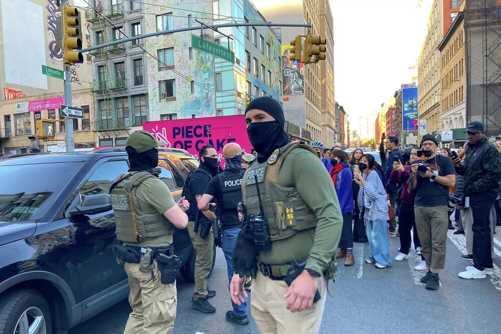 دستگیری حامیان فلسطین در راهپیمایی منهتن نیویورک