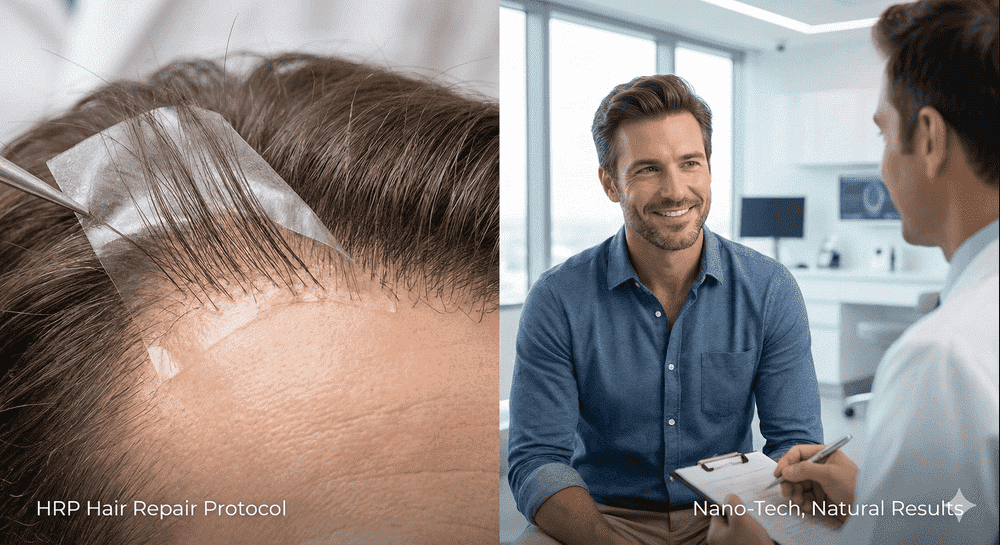 کاشت مو HRP چیست/  روش جدید کاشت مو بدون جراحی + معرفی کلینیک ها