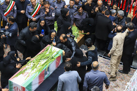 تشییع پیکر مطهر آتش‌نشان فداکار «محسن میرشکار» - کرمان