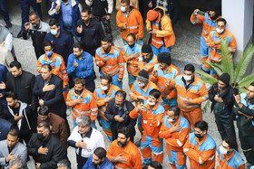 تشییع پیکر مطهر آتش‌نشان فداکار «محسن میرشکار» - کرمان