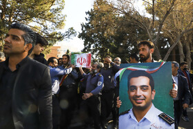 تشییع پیکر مطهر آتش‌نشان فداکار «محسن میرشکار» - کرمان