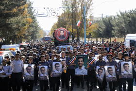 تشییع پیکر مطهر آتش‌نشان فداکار «محسن میرشکار» - کرمان