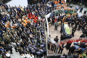 تشییع پیکر مطهر آتش‌نشان فداکار «محسن میرشکار» - کرمان