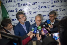 «مهدی تاج» رئیس فدراسیون فوتبال ایران در مجمع انتخابات هیات فوتبال  استان مازندران