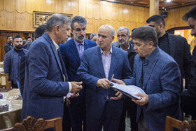 «مهدی تاج» رئیس فدراسیون فوتبال ایران در مجمع انتخابات هیات فوتبال  استان مازندران