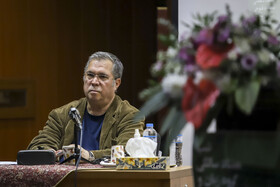 علی‌اکبر جعفر دهباشی، پژوهشگر حوزه ادبیات در شب هفتاد سالگی گروه زبان و ادبیات فارسی دانشگاه فردوسی مشهد