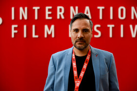 «حسین عابدینی» بازیگر در ششمین روز از جشنواره جهانی فبلم فجر - شیراز