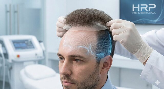 کاشت مو HRP چیست/  روش جدید کاشت مو بدون جراحی + معرفی کلینیک ها