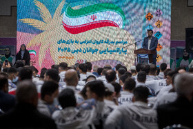 سخنرانی احمد دنیا مالی، وزیر ورزش در مراسم بدرقه کاروان اعزامی به بازی‌های پاراآسیایی جوانان امارات