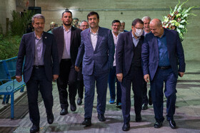  احمد دنیا مالی، وزیر ورزش در حاشیه مراسم بدرقه کاروان اعزامی به بازی‌های پاراآسیایی جوانان امارات