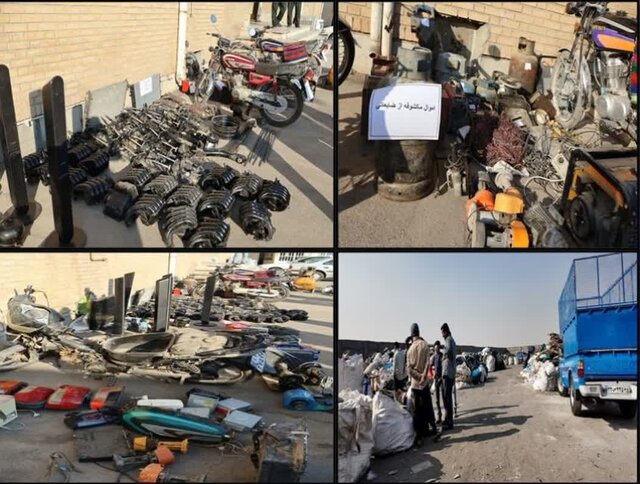 دستگیری بیش از ۳۰۰ سارق و مالخر در بازدید سر زده پلیس از ضایعاتی های غرب پایتخت/ ۸۲ ضایعاتی پلمب شدند