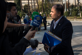  غلامرضا نوری قزلجه، وزیر کشاورزی در حاشیه جلسه هیات دولت - ۱۲ آذر