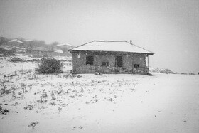 بارش برف پاییزی در روستاهای کوهستانی سوادکوه