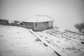 بارش برف پاییزی در روستاهای کوهستانی سوادکوه