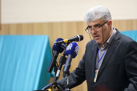 میر حسین حسن‌زاده، مدیرعامل خانه دانش و فرهنگ زبان پارسی در آئین رونمایی مجموعه‌ٔ اسناد داخلی و خارجی