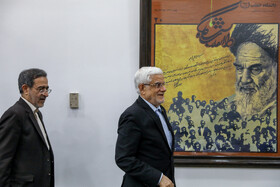 محمدرضا عارف، معاون اول رییس جمهور و علی منتظری رییس جهاد دانشگاهی کشور در جلسه شورای جهاد دانشگاهی