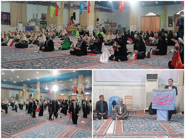 اجتماع هیئت‌های دانش‌آموزی مدارس زابل در مصلی المهدی