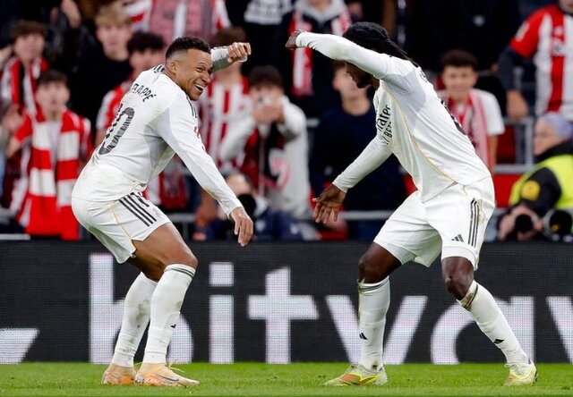 پیروزی پرگل رئال مادرید در خانه بیلبائو/ فاصله با بارسلونا به یک امتیاز رسید