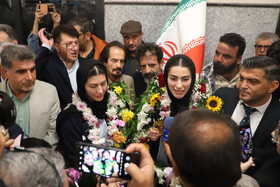 مراسم استقبال از آتوسا گلشادنژاد اولین دارنده مدال طلای کاراته جهان