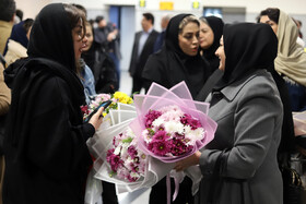 مراسم استقبال از آتوسا گلشادنژاد اولین دارنده مدال طلای کاراته جهان