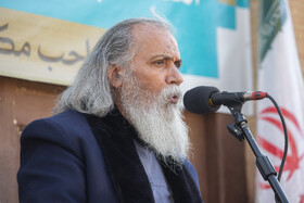 سخنرانی محمدرضا باباربیع، خواننده پیشکسوت شهرستان شهرضا در بزرگداشت چهل و چهارمین سالگرد درگذشت استاد جلال‌الدین تاج اصفهانی