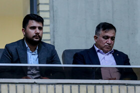 علی تاجرنیا مدیرعامل باشگاه استقلال در مسابقات رده‌بندی و فینال لیگ برتر کشتی فرنگی