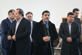 علیرضا دبیر، رئیس فدراسیون کشتی در افتتاح خانه کشتی شهر طرقبه