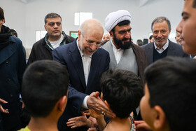 محمدباقر قالیباف، رئیس مجلس شورای اسلامی در افتتاح خانه کشتی شهر طرقبه