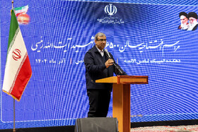 غلامحسین مظفری، استاندار خراسان رضوی در افتتاح سالن ۶۵۰۰ نفری شهید رئیسی مجموعه ثامن مشهد