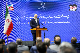 محمدباقر قالیباف، رئیس مجلس شورای در افتتاح سالن ۶۵۰۰ نفری شهید رئیسی مجموعه ثامن مشهد