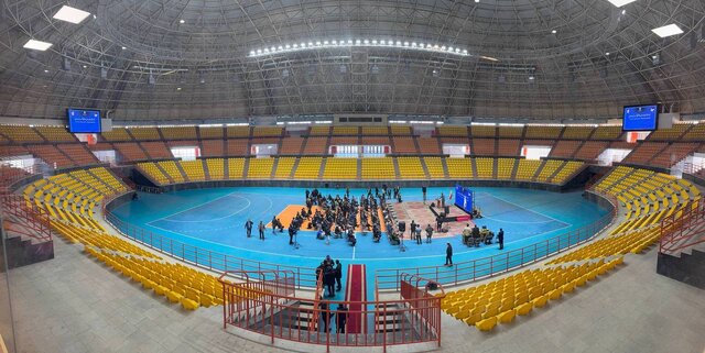 افتتاح بزرگترین سالن ورزشی پس از انقلاب در مشهد با حضور قالیباف و دنیامالی