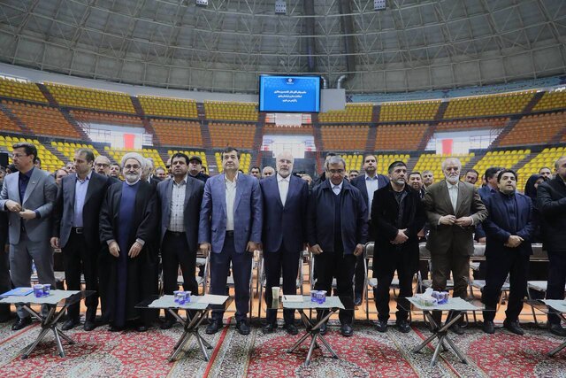 افتتاح بزرگترین سالن ورزشی پس از انقلاب در مشهد با حضور قالیباف و دنیامالی