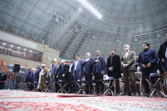 افتتاح بزرگترین سالن ورزشی پس از انقلاب در مشهد با حضور قالیباف و دنیامالی