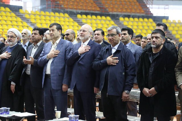 افتتاح بزرگترین سالن ورزشی پس از انقلاب در مشهد با حضور قالیباف و دنیامالی